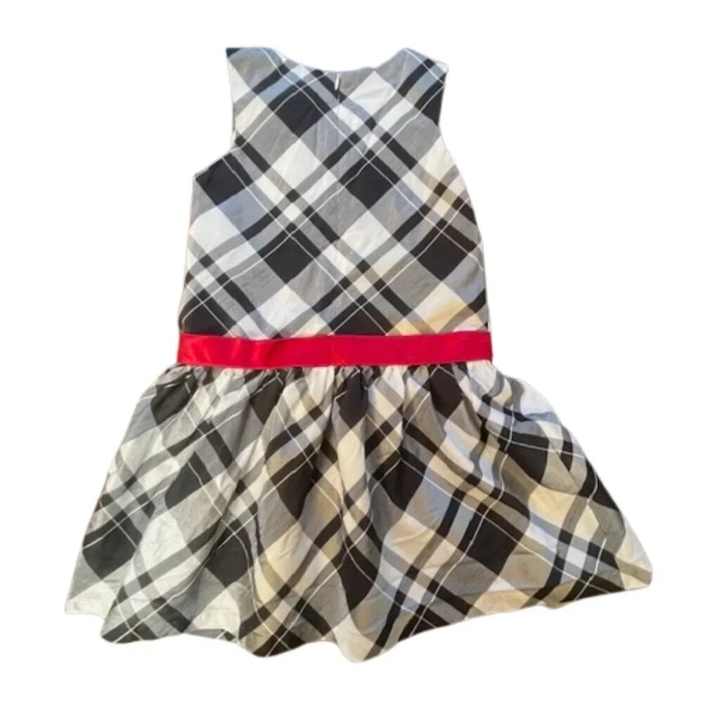 Gymboree Merry Plaid Holiday Party Dress Dupioni Finish Girls 7